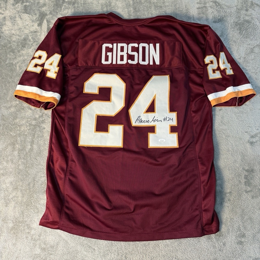 Autographed/Signed Antonio Gibson Washington Burgundy Jersey JSA COA